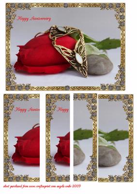 Red Rose and Gold Necklace