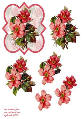 Red Camelia's in a Scallop Plate
