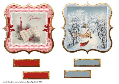 Christmas Vintage Toppers