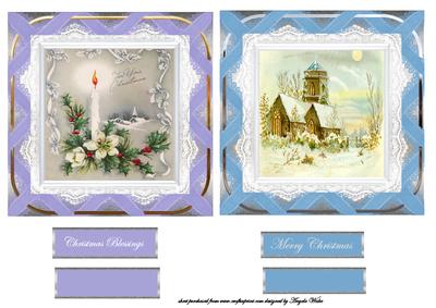 Vintage Church, Christmas Candles
