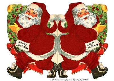 Santa Vintage Shaped Card