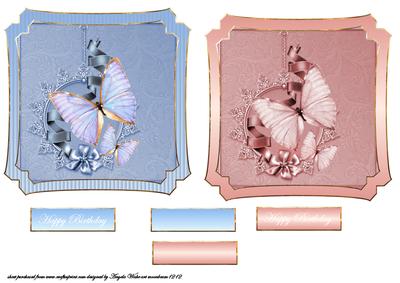 Butterfly and Ribbons Toppers