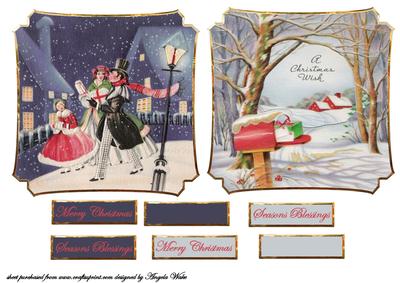 Christmas Vintage Snow Scenes