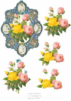 Vintage Frame with Roses