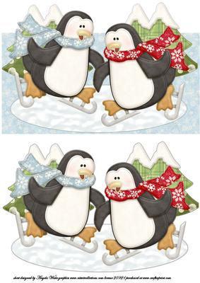 Skating Penguin Friends