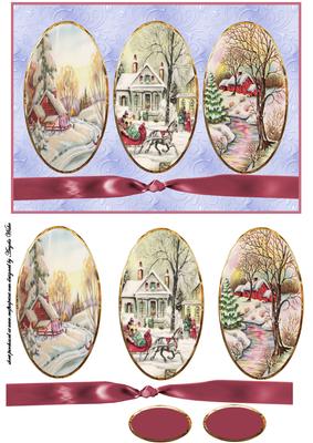 Vintage Cameo Christmas Scenes
