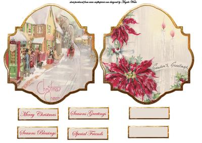 Christmas Vintage Scene Toppers