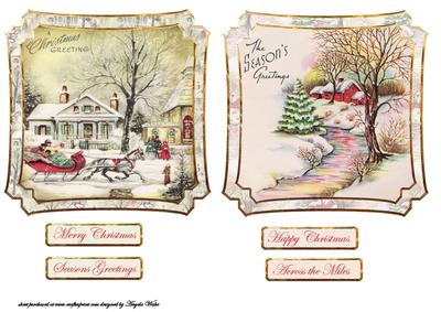 Vintage Christmas Card Fronts