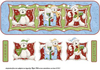 Three Christmas Bears Dl Card