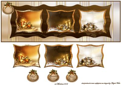 Christmas Candles and Baubles Dl Card