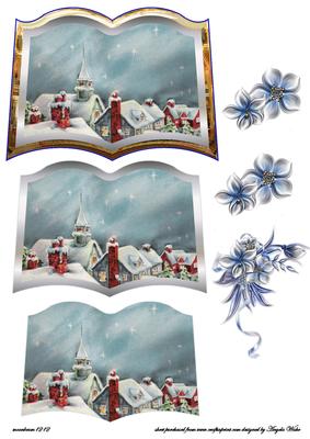Vintage Christmas Over the Roof Tops
