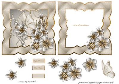 Silver Floral Frame Card