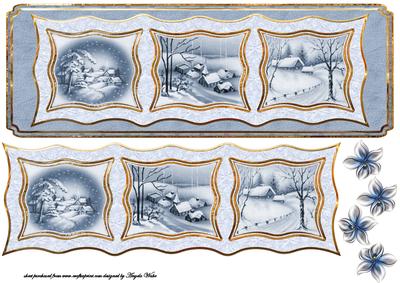 Vintage Blue Blue Christmas