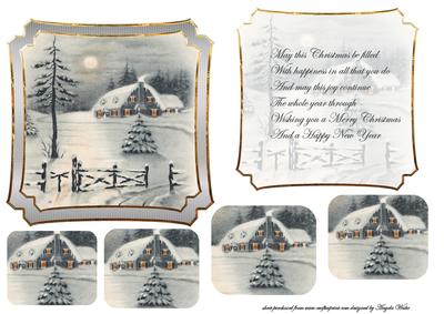 Vintage Farmhouse in Winter