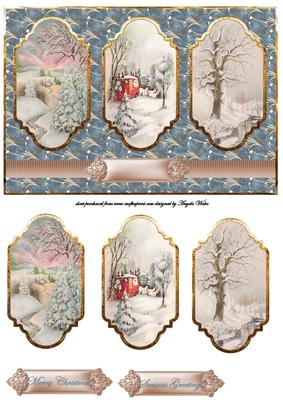 Vintage Christmas Snow Scenes