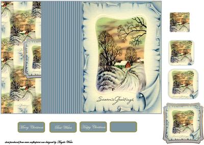 Vintage House on the Hill No Hole Fold Back
