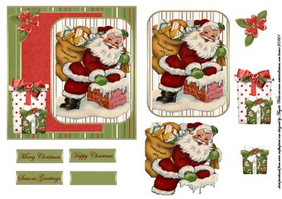 Santa Going Down the Chimney