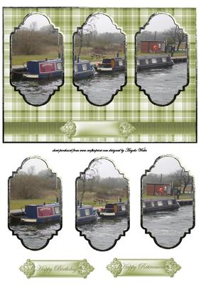 Long Boats on the Canals Panel Card
