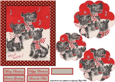 Scottie Dogs Wish You a Merry Christmas