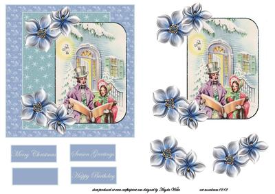 Vintage Carol Singers and Flowers