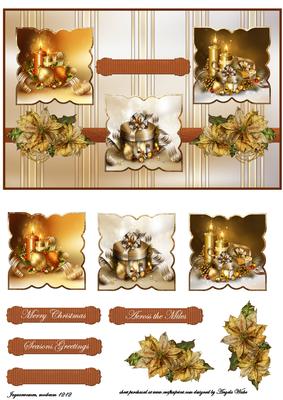 Christmas Decorations, Candles and Poinsettia
