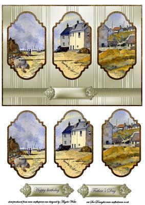Fishing Village Panel Card