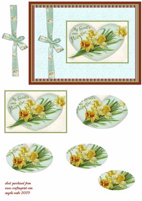 My Own Hearts Valentine with Daffodils
