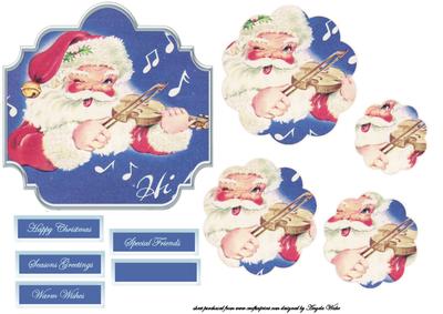 Santa Plays a Good Tune on His Violin