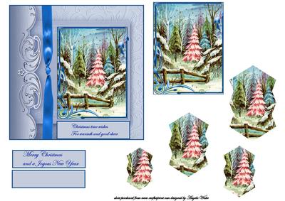 Pink ,blue and Green Christmas Trees