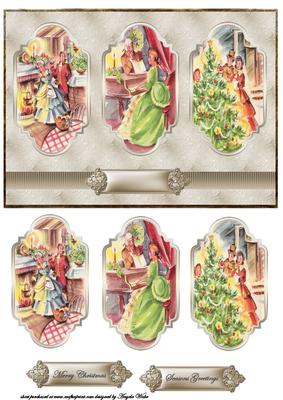 Families at Christmas Panel Card