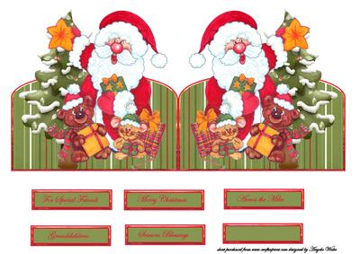 Santa Clause Shaped Card