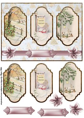 Winter Christmas Scenes Panel Card
