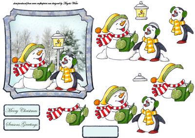 Snowman and Penguin Sing Carols