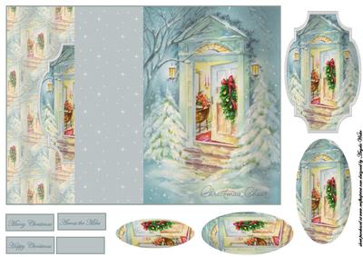Christmas Welcome to My Home No Hole Fold Back Card