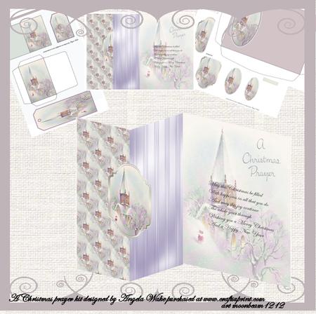 A Christmas Prayer No Hole Fold Back Card Kit