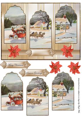 Coach and Friends at Christmas Panel Card