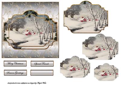 Vintage Hamlet at Christmas Card Front