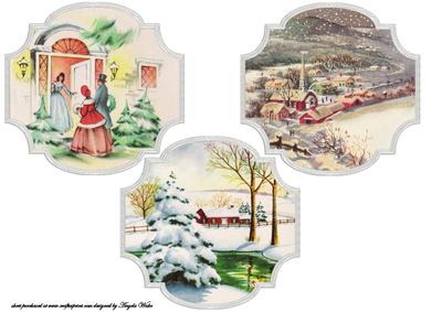 Christmas Vintage Toppers