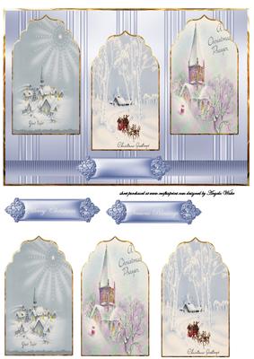 It's a Blue Blue Christmas Panel Card