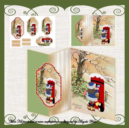 Santa's Postbox No Hole Fold Back Card