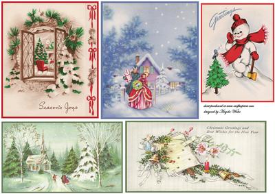 Variety Vintage Christmas Toppers