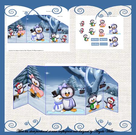 Penguin Family Gatefold Mini Kit