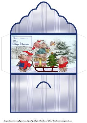 Christmas Eve Mice Money Wallet