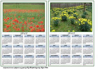 Poppy and Daffodil Calendars
