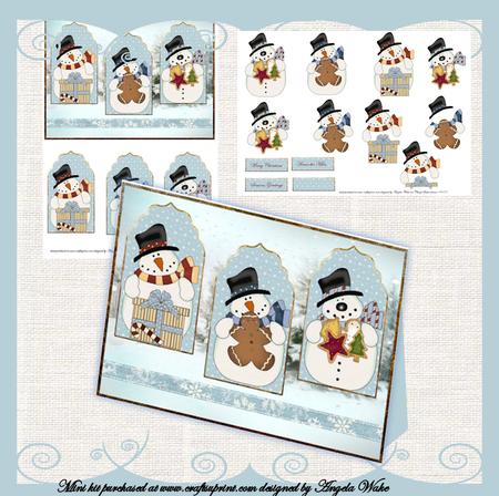 Three Happy Snowman Mini Kit
