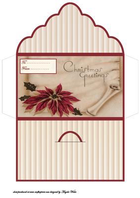 Poinsettia Money Wallet