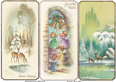 Deer and Angels Dl Size Toppers