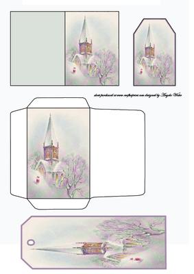 Christmas Prayer Giftcard, Tag, Envelope and Bookmark