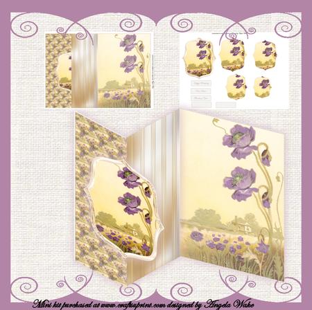 Mauve Poppy No Hole Fold Back Kit
