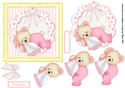 Slumber Teddy Bear Card Front